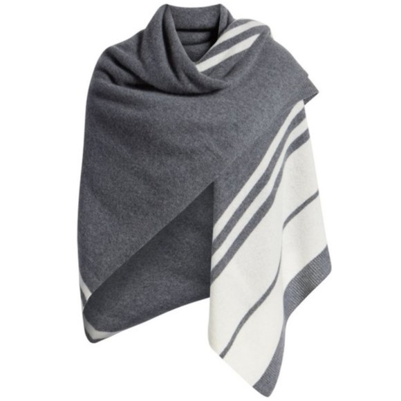 Halogen Stripe Cashmere Wrap - Picture 2 of 6